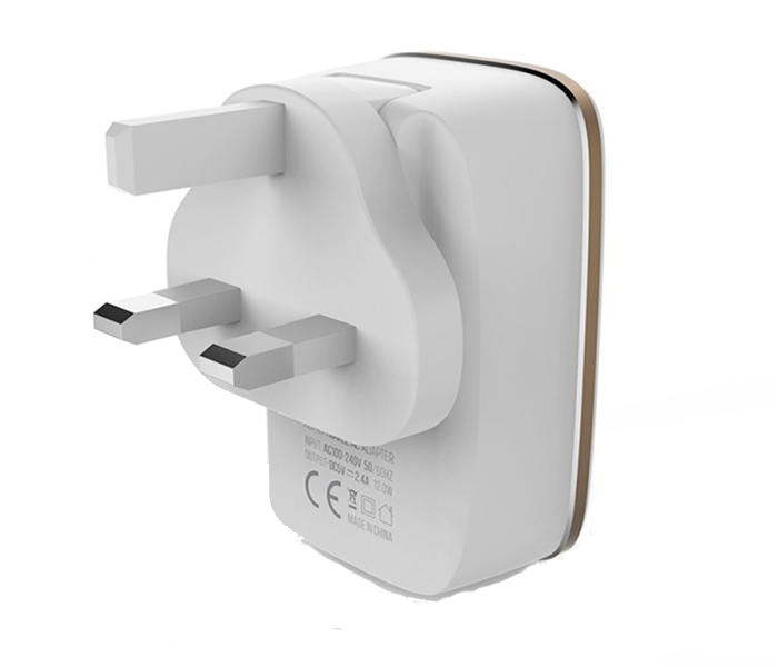 Trands TR-AD624 Dual Port USB Travel Charger - White - Zoom Image 4