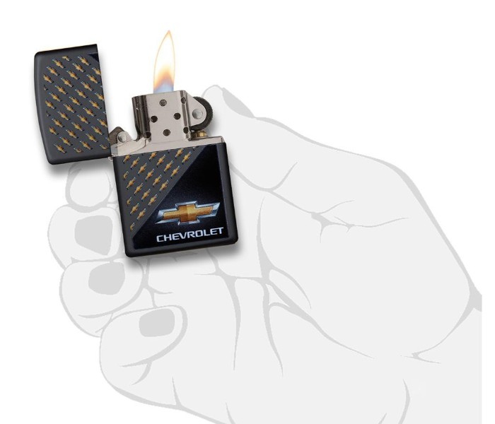 Zippo 29580 Chevrolet Lighter Black and Gold - Zoom Image 2