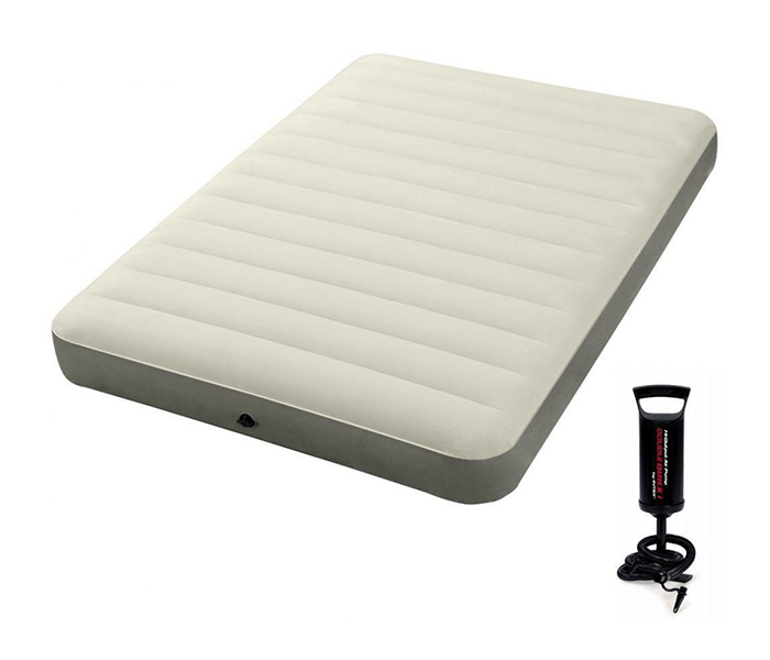 Intex ZX-64702 Inflatable Full Deluxe Single Size Fiber-Tech Airbed - Off White - Zoom Image 3