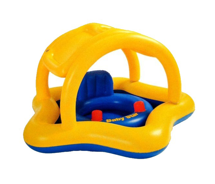 Intex ZX-56579 Inflatable Baby Float - Blue & Yellow - Zoom Image