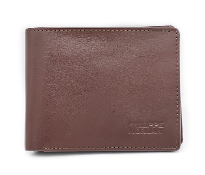 Philippe Morgan GW603 Men Leather Bifold Wallet Brown - Zoom Image 2