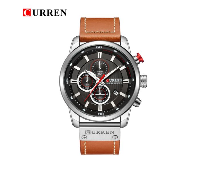 Curren 8291 Analog Sports Watch For Men Silver And Black - Zoom Image 4