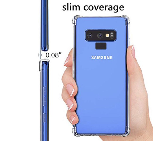 ABS Crystal Clear Reinforced Corners Shock Absorption Protection TPU Case for Samsung Note 9 ACPSN9 Transparent - Zoom Image 4