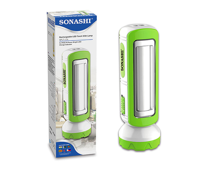 Sonashi SPLT-114 2-In-1 Rechargeable LED Torch with Lamp - Green - Zoom Image 4