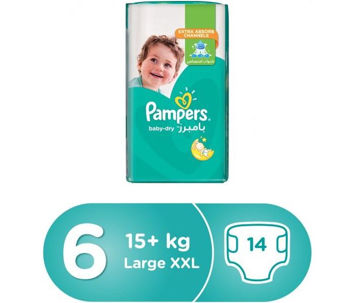 Pampers Baby-Dry Diapers 14 Pcs Pack, Size 6 Suitable for 15+ kg (Large XXL) - Zoom Image 6