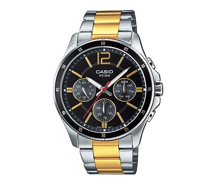 Casio MTP-1374SG-1ADF Mens Analog Watch Silver and Gold - Zoom Image