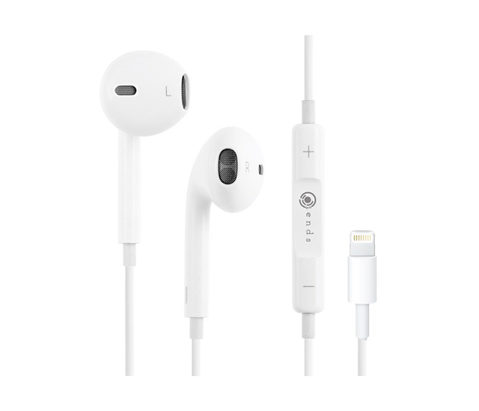 iends HS2073 Wired Lightning Headset Earphone with Mic - White - Zoom Image 6