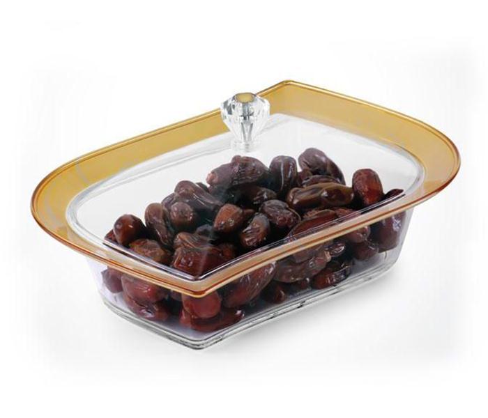 Royalford RF8344 18 x 25 cm Acrylic Square Candy Bowl with Lid - Zoom Image