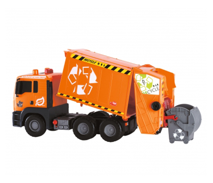 Dickie 203809000 55CM Pump Action Garbage Truck - Orange - Zoom Image 2