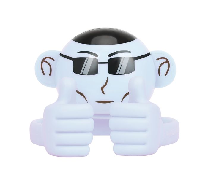 Promate Ape Mini High Definition Wireless Monkey Speaker With Smartphone Stand - White - Zoom Image 9