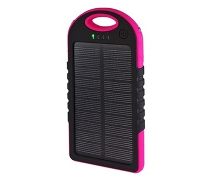 GK Genuine 10,000 mAh Solar Power bank for all Device - Pink - Zoom Image 3