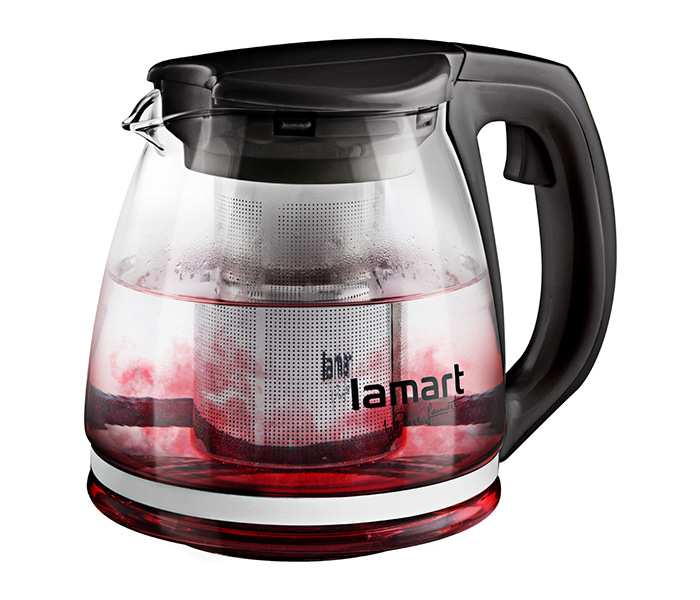 Lamart LT7025 Verre 1.1L Tea Kettle - Clear & Black - Zoom Image 1