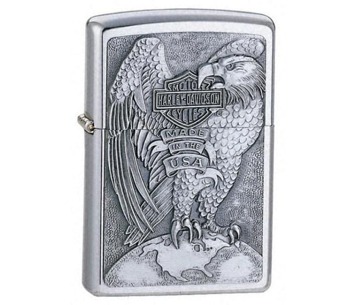 Zippo 200HD H231 Made In USA Eagle Lighter Silver - Zoom Image