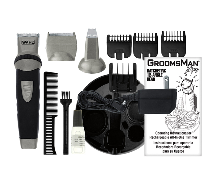 Wahl 9953-1027 Groomsman Body Rechargeable Grooming Kit - Black & Silver - Zoom Image 1