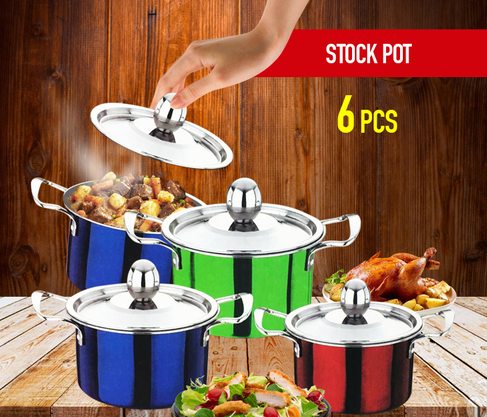 Olympia Stock Pot Stainless Steel 6pc Cookware set - Zoom Image