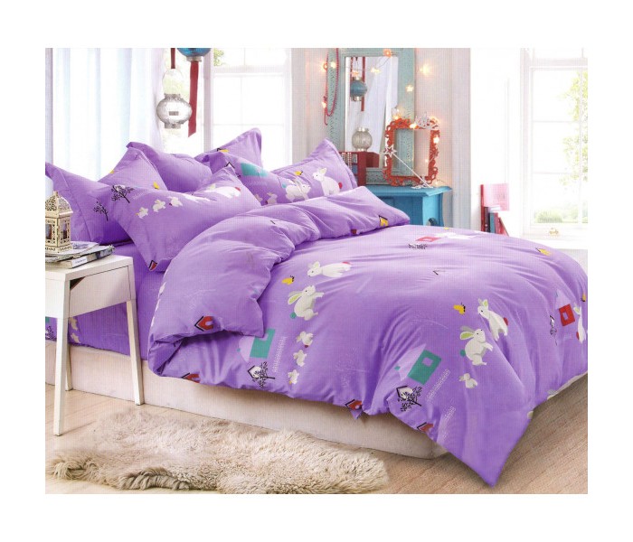 OKKO OK33846 Single Quilt with Pillow Cover Purple - Zoom Image 1