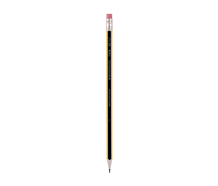 Staedtler ST-122-HB Pack of 12 Noris Pencil with Eraser - Black & Yellow - Zoom Image 2