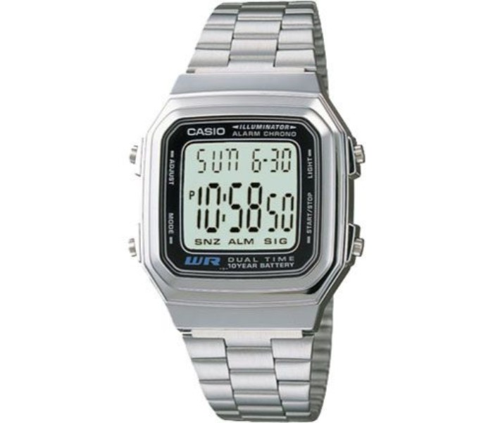 Casio A-178WA-1DF Mens Casual Digital Watch Silver - Zoom Image 5