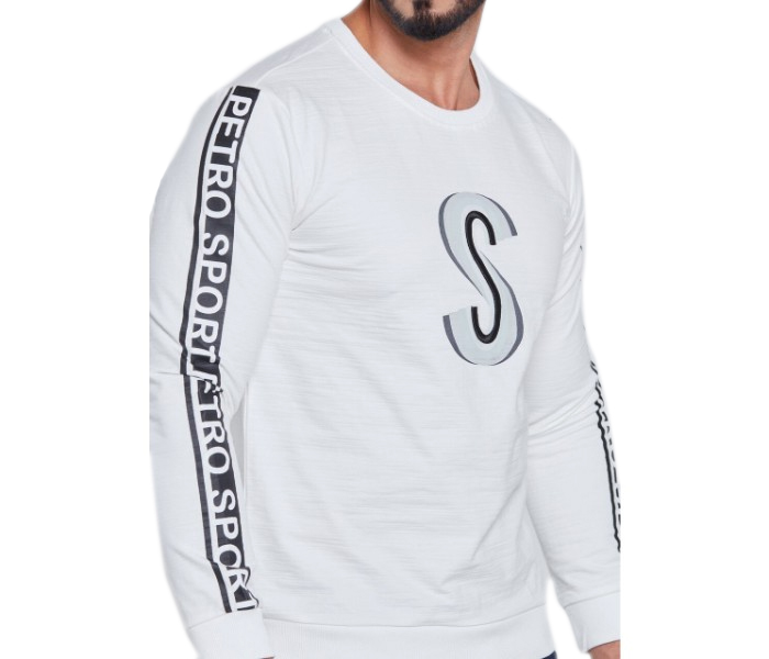 Petro OU10054 Printed Crew Neck Out wear T- Shirt 2XL-White - Zoom Image 3