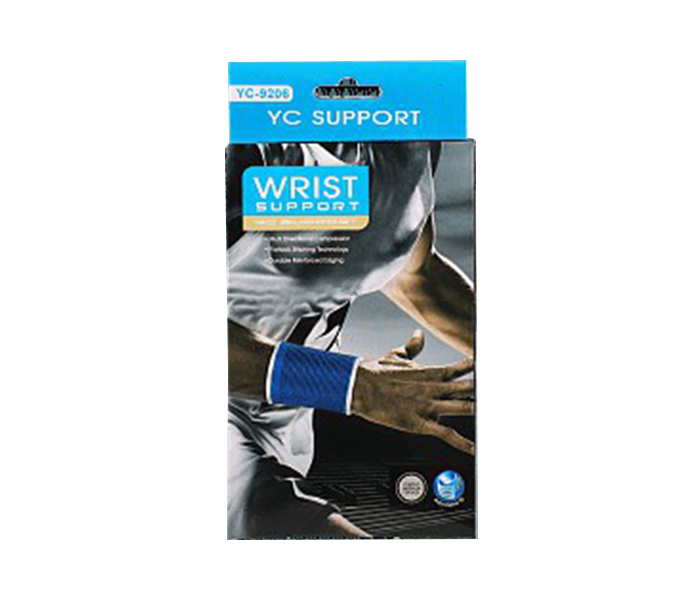 YC9206 Elastic Wrist Support Adjustable Fit Set - 2 Pieces, Blue - Zoom Image 2