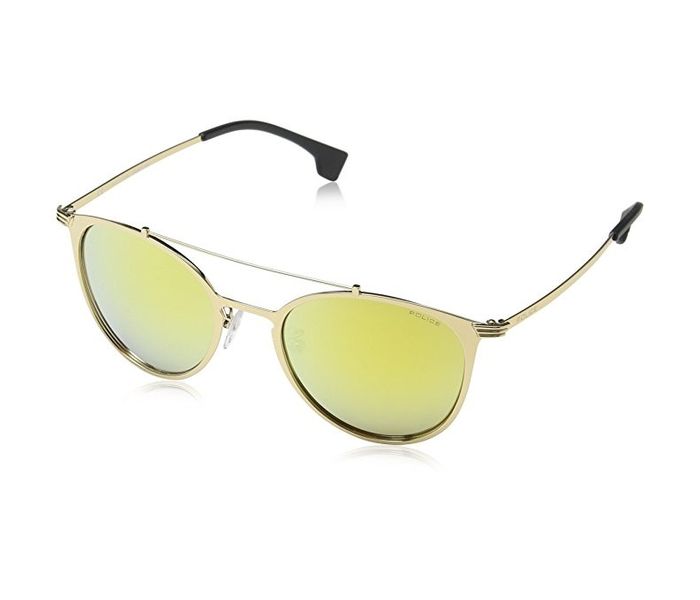 Police SPL 156V 300G Oval Gold Frame & Gold Mirrored Sunglasses for Men - Zoom Image 2