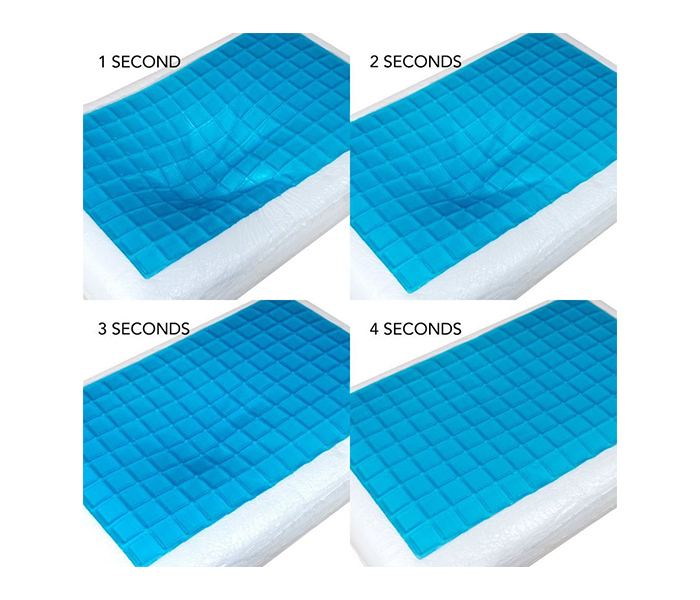 Comfort Wings Cool Gel Standard Memory Foam Pillow - Blue & White - Zoom Image 2