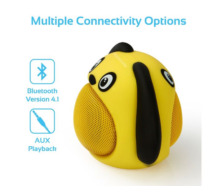 Promate Snoopy Mini High-Definition Wireless Dog Speaker - Yellow - Zoom Image 2