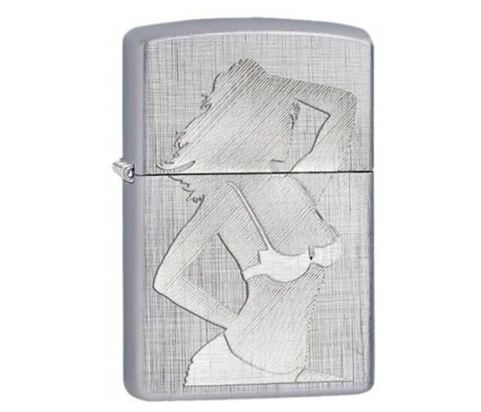 Zippo 28680 28181 Sexy Girl Silhouette Lighter Silver - Zoom Image