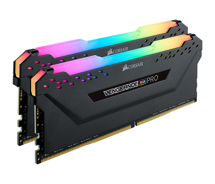 Corsair CMW16GX4M2A2666C16 Vengeance RGB PRO 16GB (2 x 8GB) DDR4 DRAM 2666MHz C16 Memory Kit - Black - Zoom Image 2