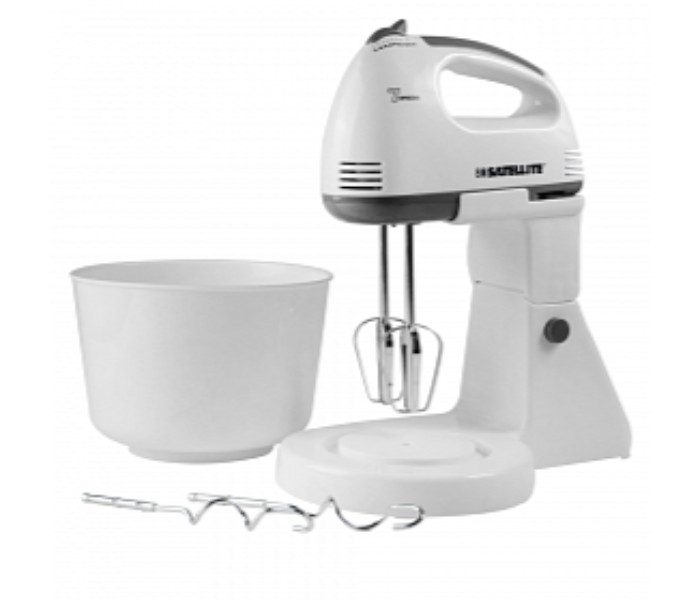 BM Satellite BM-342 2.0 Liter Hand Mixer With Bowl 130 Watts White - Zoom Image 1