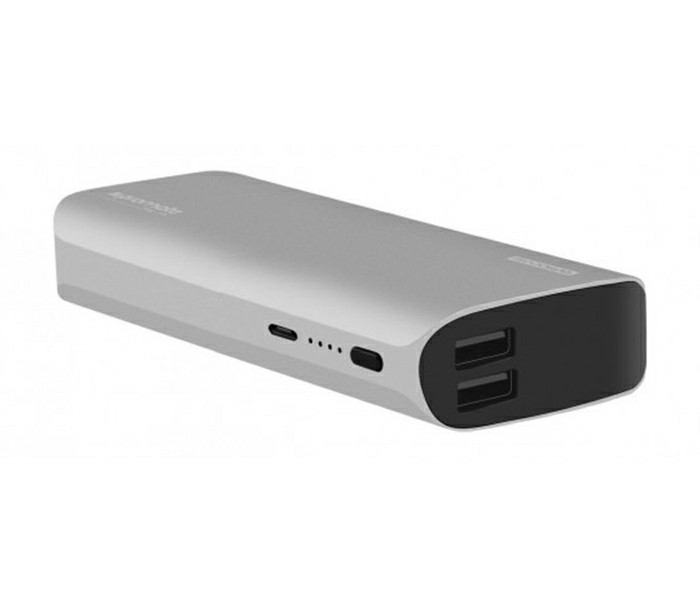 Promate Tag-15 15000 mAh Portable Charger Power Bank with Dual USB Port 4.2A Output, Silver - Zoom Image