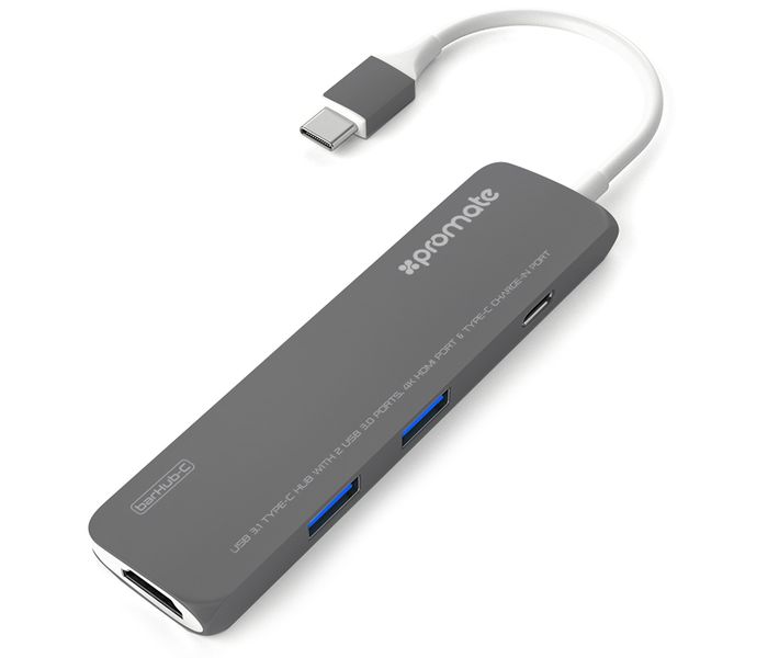 Promate Barhub-C USB Type-C Hub, Grey - Zoom Image 7