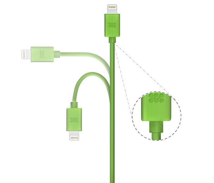 Promate LinkMate-LT USB Data & Charge Cable with Lightning Connector - Green - Zoom Image 2