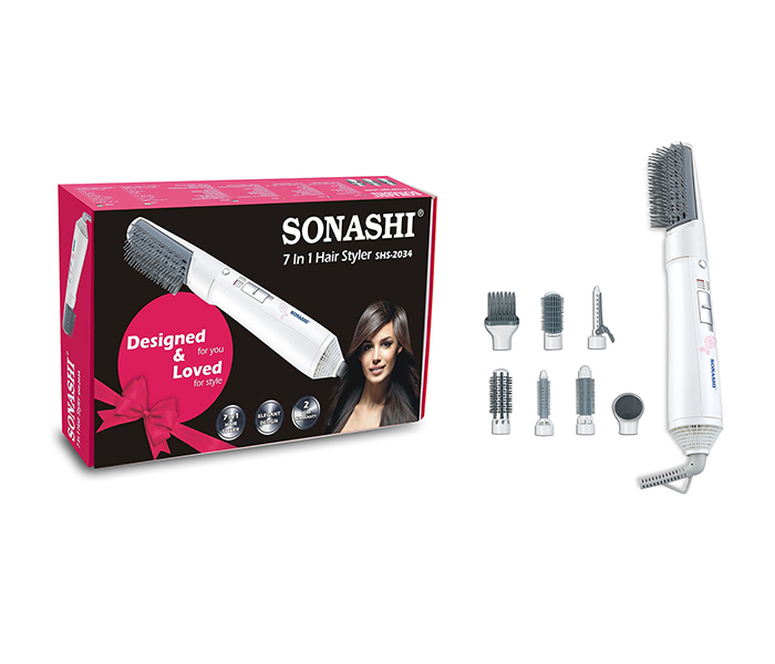 Sonashi SHS-2034 7 In 1 Hair Styler, White - Zoom Image 4