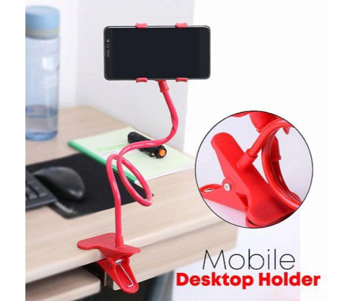 ZE Flexible Strong Goose Neck Double V Clip Desktop Bed Selfie Mount Holder ZFVDH5 Multicolor - Zoom Image 6