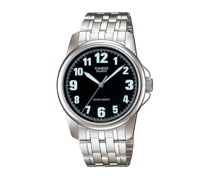 Casio MTP-1216A-1BDF Mens Analog Watch Silver and Black - Zoom Image