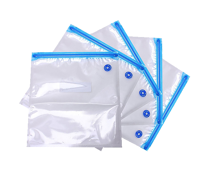 Royalford RF9373 20 Pieces Food Vacuum Bag - Clear & Blue - Zoom Image 1