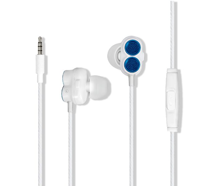 Promate Ivory Super Bass Dual Driver In-Ear Stereo Earphones, Blue - Zoom Image 6