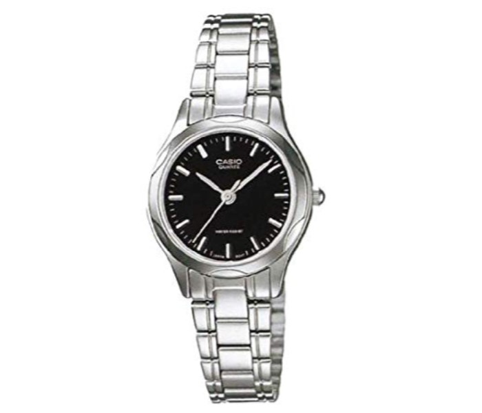 Casio LTP-1275D-1ADF Womens Analog Watch Black and Silver - Zoom Image