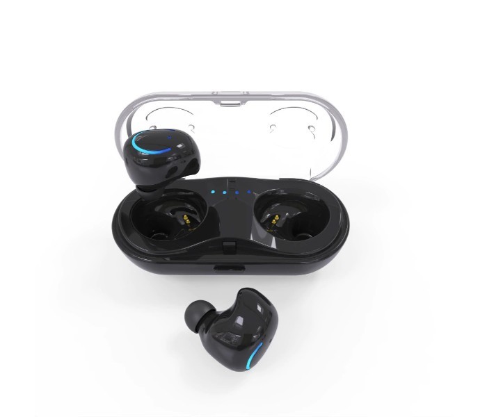 TWS Mini Twin Bluetooth Stereo Earbud with Charging Box Q13S Black - Zoom Image 1