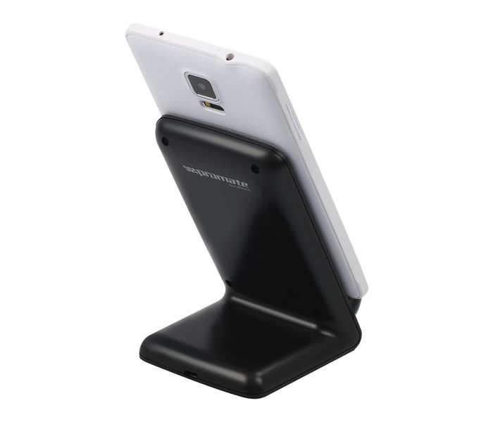 Promate AuraDock Universal Wireless Charger Pad Stand for Qi Enabled Phones, Black - Zoom Image 4