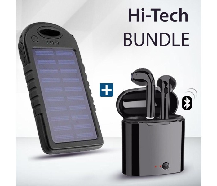 Bundle Deal of 30000 mAh Solar Powerbank with Flash and Twin Bluetooth Headset PB478 Assorted - Zoom Image 3