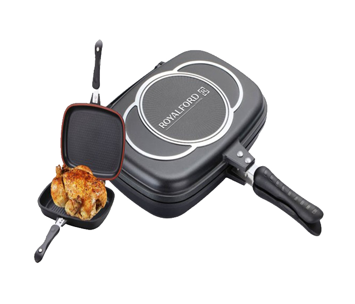 Royalford RF7903 40CM Double Grill Pan - Black - Zoom Image