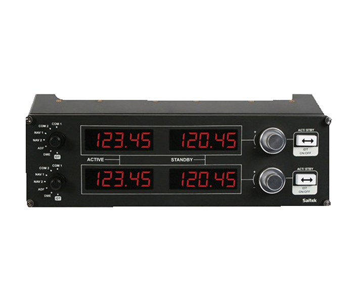 Logitech 945-000011 G Saitek Flight Radio Panel Professional Simulation Radio Controller - Black - Zoom Image 1