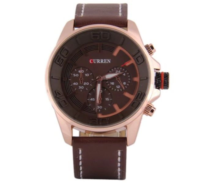 Curren 8187 Casual Analog Quartz Watch For Men Brown - Zoom Image 2