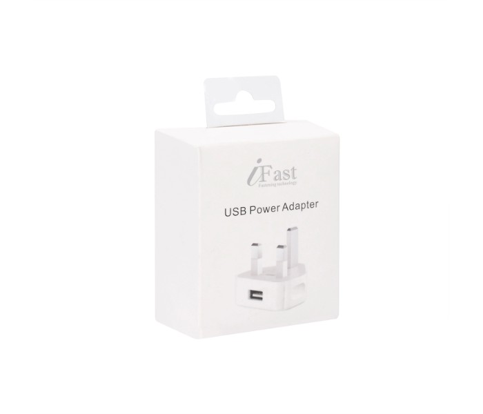 I Fast IF9020 USB Power Adapter for All iPhones White - Zoom Image