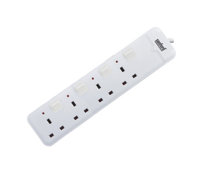 Sanford SF10119ES 4W BS 4 Way Extension Socket With Overload - Zoom Image