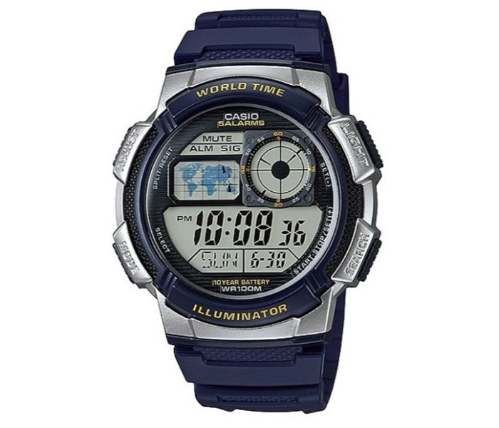 Casio AE-1000W-2AVDF Mens Sports Digital Watch Blue - Zoom Image