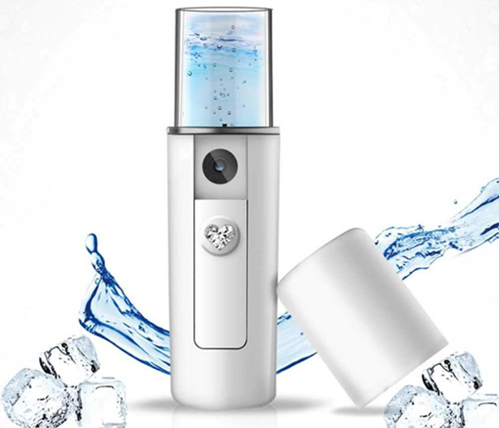 2 in 1 USB Moisture Spray  Face Care Device - White - Zoom Image 2