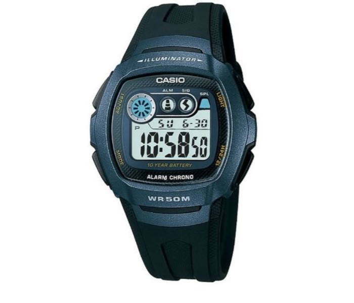 Casio W-210-1BVDF Mens Sports Watch Black and Grey - Zoom Image